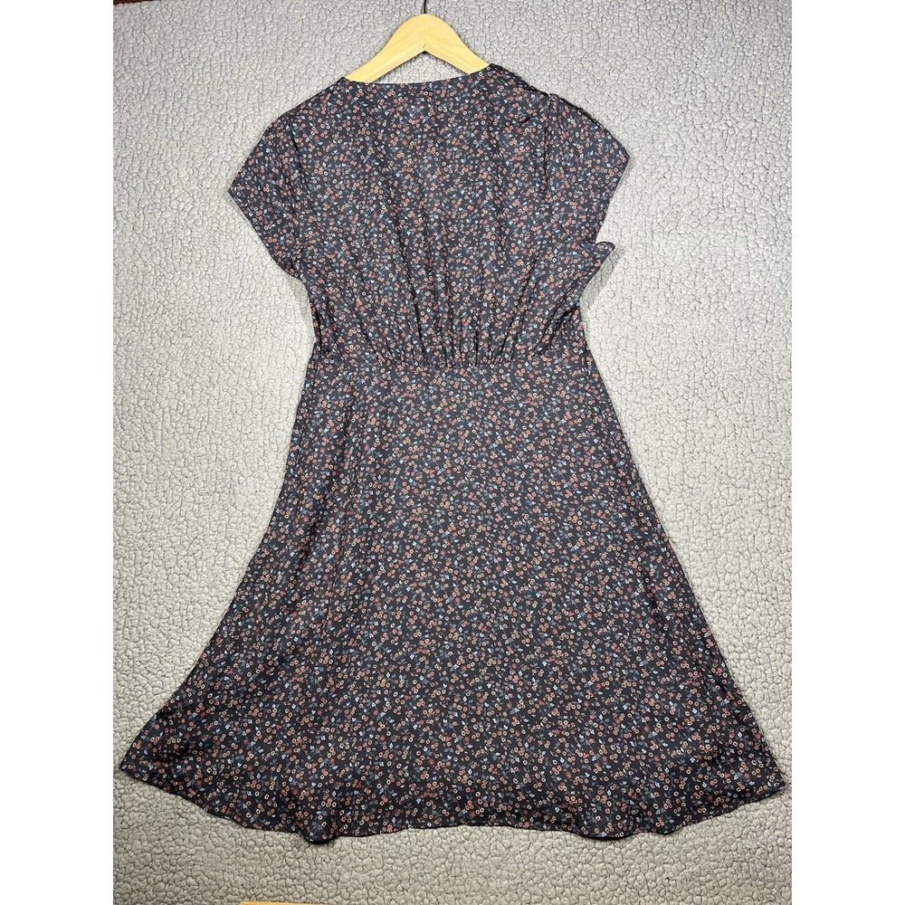Outerknown Dress Sz Small Juniper Floral Ruffled Skater Waist Cap Sleeve $228 - Picture 3 of 11